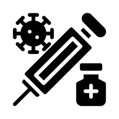 vaccination glyph icon