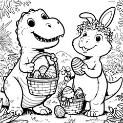 Happy Dino Coloring Books for Kids 