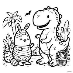 Happy Dino Coloring Books for Kids 