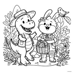 Happy Dino Coloring Books for Kids 