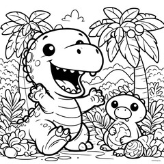 Happy Dino Coloring Books for Kids 