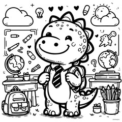 Happy Dino Coloring Books for Kids 