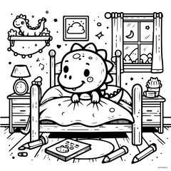 Happy Dino Coloring Books for Kids 