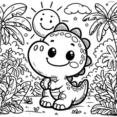 Happy Dino Coloring Books for Kids 
