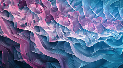 Abstract background with swirling blue and pink patterns.