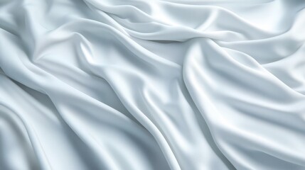 Obraz premium White Fabric Texture Background Soft Draped Material