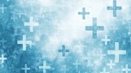 Fototapeta premium Abstract Blue Cross Pattern Background