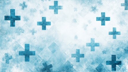 Obraz premium Blue Cross Pattern Abstract Background Texture