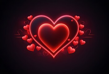 Various heart shapes to convey love with your heart for a happy Valentine's Day. 3d rendering.
