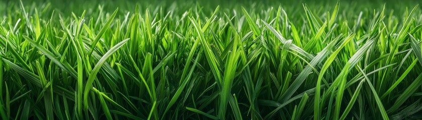 Fototapeta premium Close Up of Lush Green Grass Blades