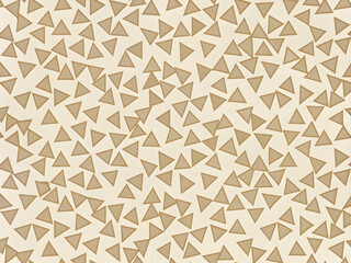 Abstract Triangle Pattern: Beige and brown triangles repeat in a seamless pattern for a minimalist and modern design. This abstract background is perfect for web design, branding, and social media.  