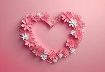 Heart Shaped Frame and Twig with Flowers
