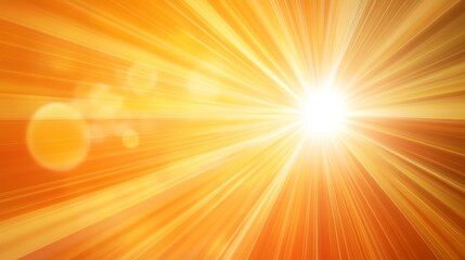 Fototapeta premium Bright Yellow Sun Rays Abstract Background