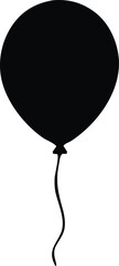 Balloon. Bunch of balloons for birthday and party. Flying balloon with rope. Flat icon for celebrate and carnival. Vector