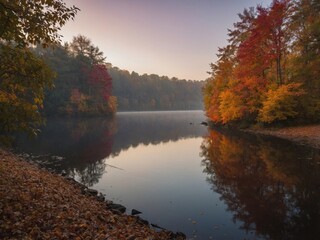 Fototapeta premium autumn at the lake