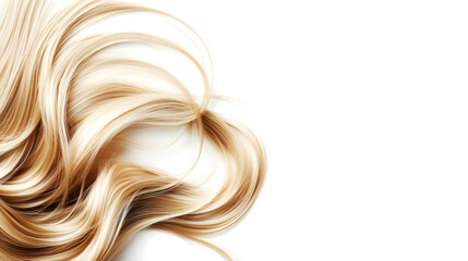 Blonde Hair on White Background