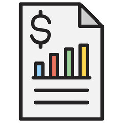 Report icon with line color style