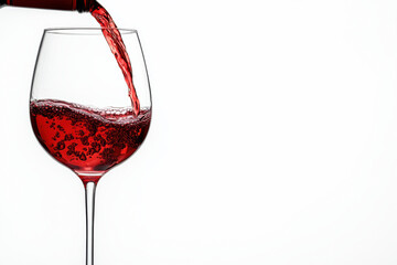 Red wine being served in glass