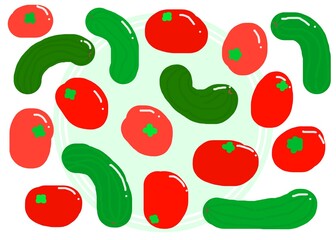 seamless pattern with vegetables