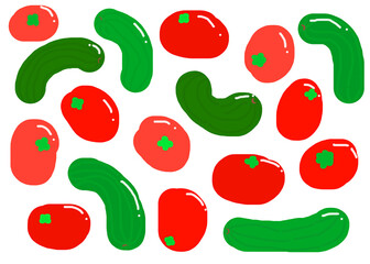 seamless pattern with vegetables