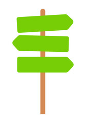 Vector Blank Signs on Post