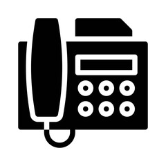 fax machine glyph icon
