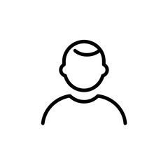 Obraz premium A minimalist icon depicting a person with a simple outline, suitable for web design or applications needing user representation elements
