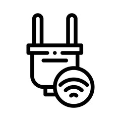 smart plug line icon