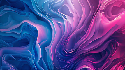 Obraz premium Abstract colorful background with swirling, wavy patterns in shades of blue and pink.