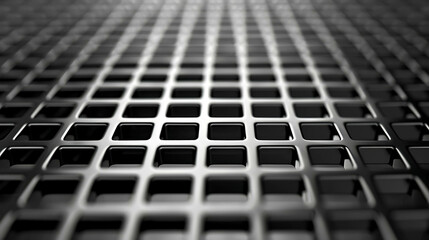 Abstract background of a black metal grid.