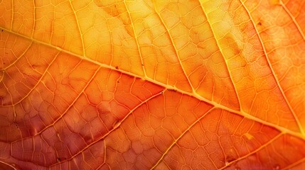 Obraz premium Autumn Leaf Veins Close-Up