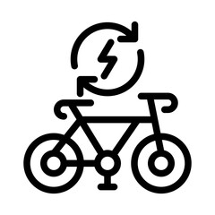 cycling line icon