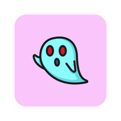 Ghost line icon. Creature, poltergeist, supernatural. Paranormal activity concept. Can be used for topics like Halloween, spirit, horror
