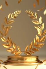 Golden circular base background