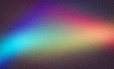 Grainy gradient background magenta blue green abstract glowing color wave black backdrop, noise texture banner poster header design, banner