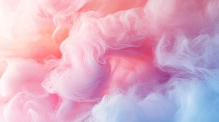 Fototapeta premium 42. Abstract background with delicate pastel hues, resembling fluffy cotton candy, blending seamlessly to create a light and whimsical visual effect