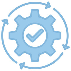 Management icon with line color style