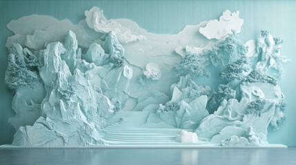 3D Mountain Wall Art.