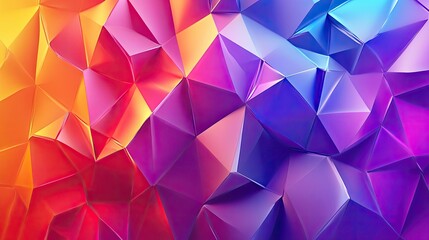 Fototapeta premium Low-poly background with geometric shapes and vibrant colors.