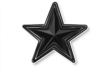 Obraz premium Black star isolated on white background.