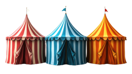 circus tent on a white background