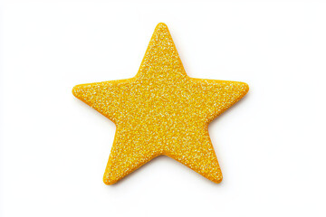 Obraz premium Yellow star isolated on white background.