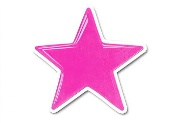 Obraz premium Pink star isolated on white background.