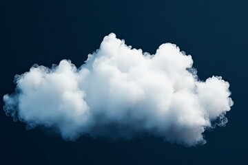 Naklejka premium Cloud Isolated on Black Background,Abstract Sky with Fluffy White Cloudy,Nature illustration elements for Spring,Summer,Group of Smoke, Cloud bubble,Cloud Comping Shape , ai