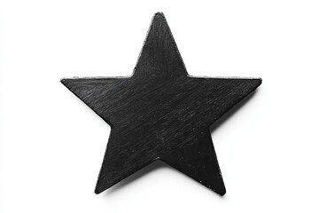 Obraz premium Black star isolated on white background.