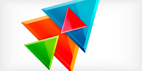 Abstract background - glossy triangles. Vector Illustration For Wallpaper, Banner, Background, Card, Book Illustration, landing page