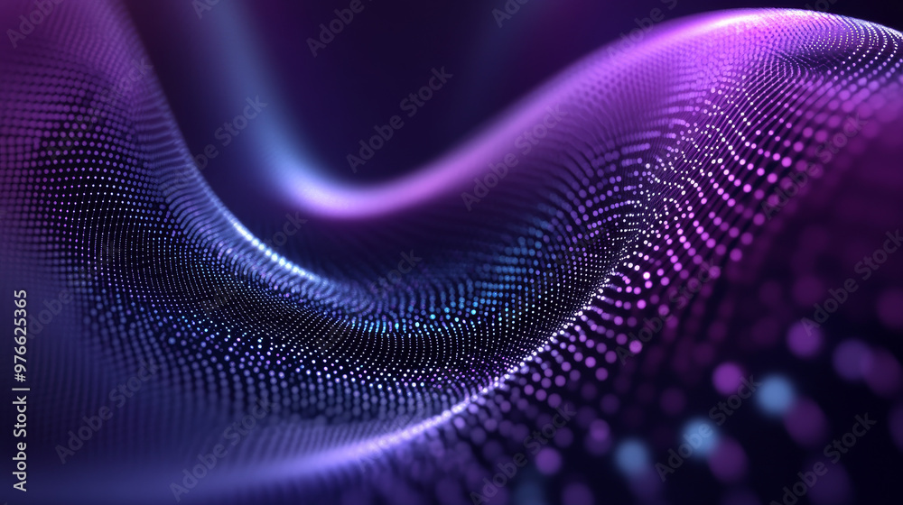 Poster 3d torus composed of dots and lines. concept of electromagnetic force fields. science and physics ba