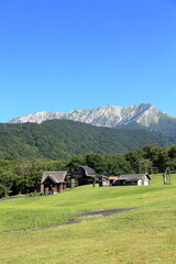鳥取県の奥大山スキー場から望む夏の伯耆大山南壁