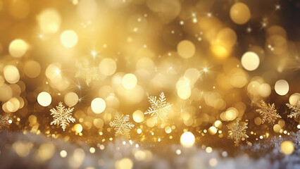 Obraz premium golden christmas lights background