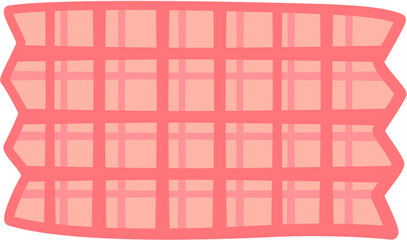 plaid masking tape in cute groovy back to school illustration set